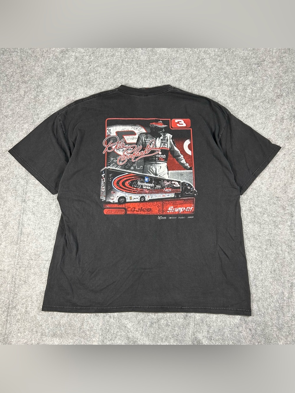 Vintage 90s NASCAR Dale Earnhardt Faded Y2K Double Sided T Shirt Size XXL